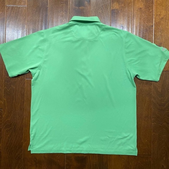 Donald Ross Lime Green Pink Polo Golf Polyester Shirt Men's Size Large - Picture 4 of 9